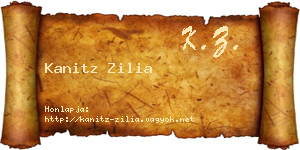 Kanitz Zilia névjegykártya