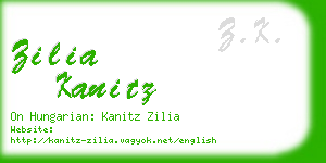 zilia kanitz business card